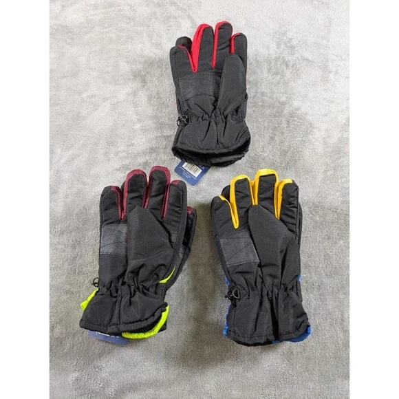 3 Cold Busters Boys Gloves L Snow Ski Winter Warm Colorful Outdoor - Picture 3 of 6
